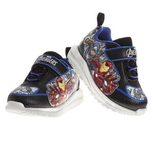 Avenger Kids Black & Blue Avengers Graphic Light-Up Sneakers
